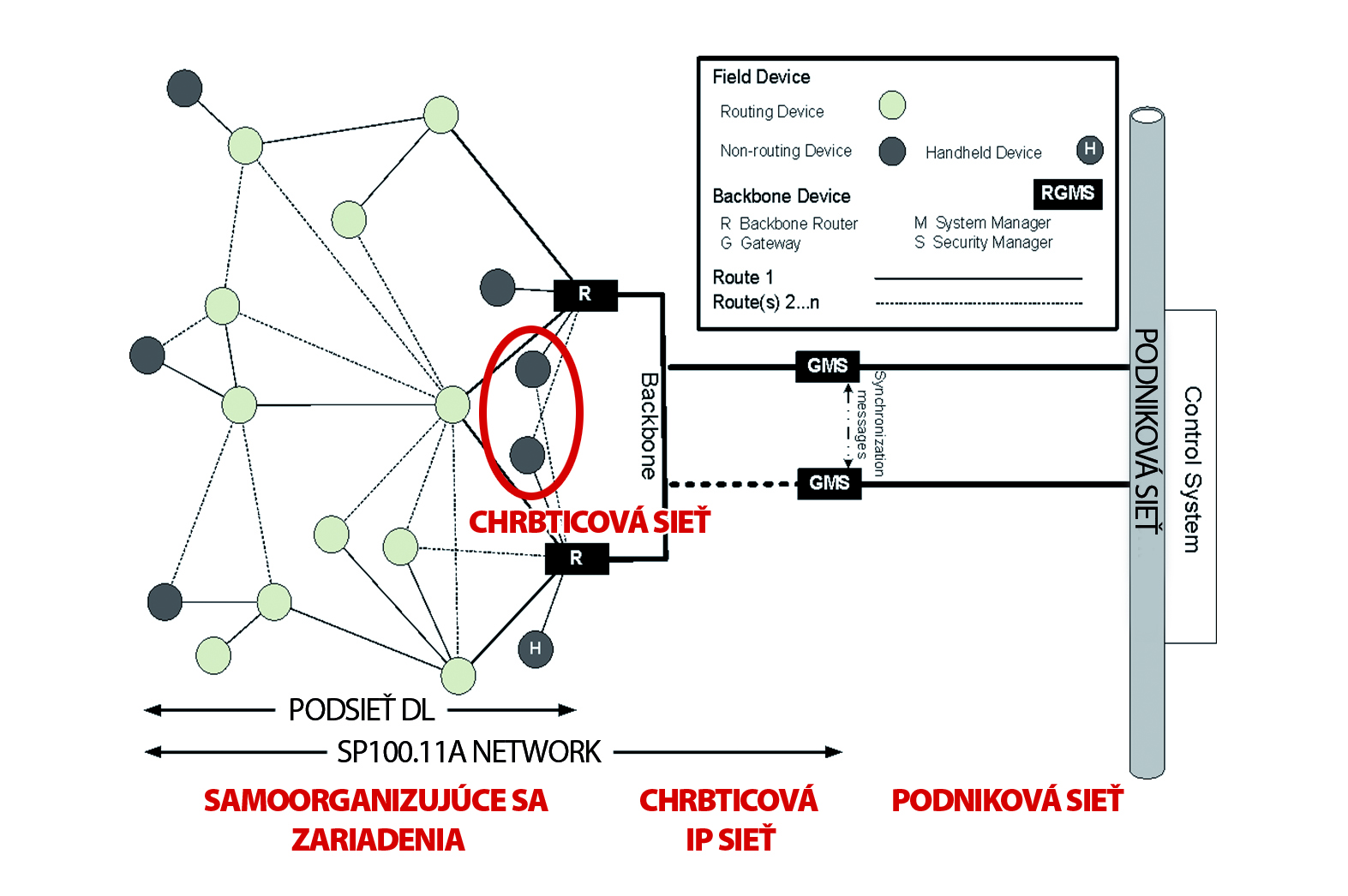 Obr. 7 Architektúra siete ISA100.11a